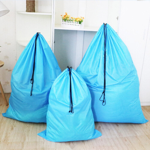 Τσάντες αποθήκευσης Ludlz Heavy Duty Extra Large, μπλε totes με κορδόνι για αποθήκευση ρούχων