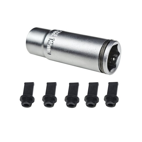 18PC 3/8" 1/4" Drive Glow Plug Removal Socket Set for Efficient Auto Repair 1