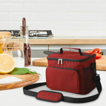 Isolierte Weihnachtspicknicktasche aus Oxford-Gewebe mit Tragegriffen