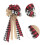 Christmas tree topper bow red black white buffalo plaid 1