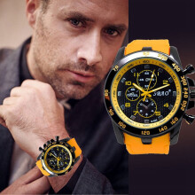 Reloj analógico de cuarzo para hombre, de acero inoxidable, 1 unidad.