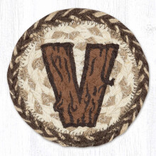Rustik V-monogram-underlag 12,5x12,5 cm