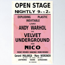 Affiche vintage Velvet Underground Nico Andy Warhol