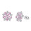 Boucles d'oreilles puces cerise, forme florale, 1 paire 1