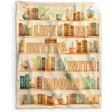 Couverture de lecture 127 x 152 cm avec un motif de livre amusant pour enfants