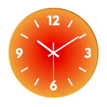Modern Wall Clock Minimalist Tempered Glass 12-inch