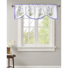 Purple lavender window valance curtain 1 piece