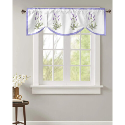 Purple lavender window valance curtain 1 piece