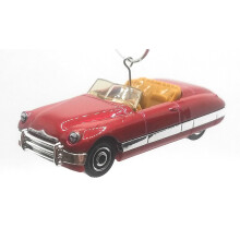 Christmas Ornament Kurtis Sports Car 1949 Red Silver Brown