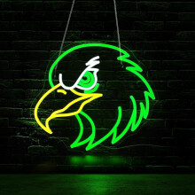 Maisíocht bhalla comhartha neon iolair faoi stiúir USB faoi thiomáint 15x13 orlach