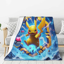 Couverture polaire Pikachu ultra douce 152 cm x 127 cm