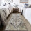 LingStar machine washable area rug vintage Persian print 1