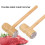 Martillo ablandador de carne con mango de madera, resistente, de doble cara. 1