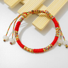 Line Love Charm Bracelet Tibetan Rope Red