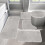 Ensemble de 5 tapis de bain doux à poils longs foncés 5