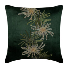 HomeCentric dunkelgrüner Kissenbezug mit Blumenmuster, 30 x 30 cm (12 x 12 Zoll), Packung