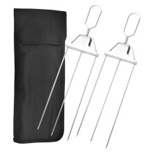 GLFSIL metal kabob skewers 3-prong 3-way