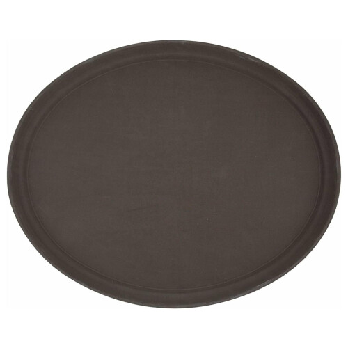 Oval glasfiberbricka halkfri brun 61x51 cm