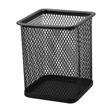 Harliver mesh pennenhouder, zwart vierkant metalen potlood
