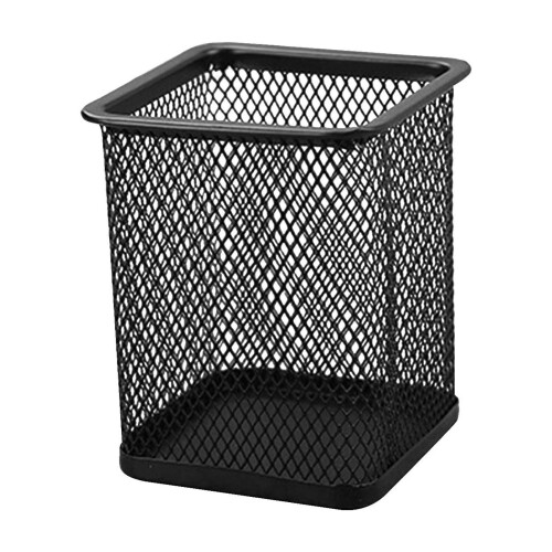 Θήκη για στυλό Harliver mesh, μαύρο τετράγωνο μεταλλικό μολύβι