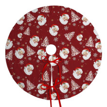 Jupe de sapin de Noël 120 cm double face Père Noël Flocon de neige