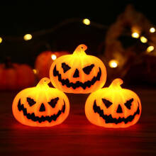 LED Pumpkin Lantern Orange Small 3 pcs