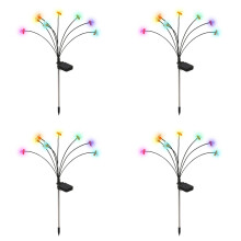 Lot de 4 lampes solaires de jardin style luciole