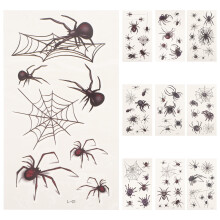 Spider temporary tattoos stickers 20 sheets