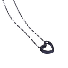 Damesketting met hartvormige hanger en hol ontwerp