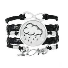 Pulsera de cuero pintada a mano para días de lluvia