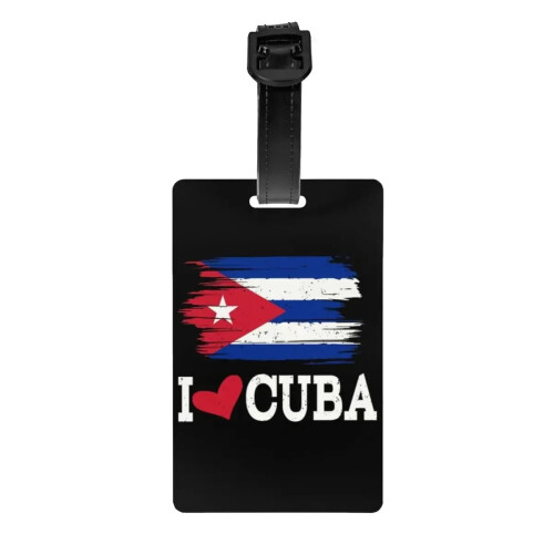 Cuba Flag Luggage Tags for Suitcases 2-Pack