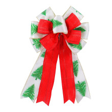 Weihnachtsbaumschmuck mit Schleife im Büffelkaromuster, 1 Stück