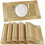Plastic Square Golden Placemats Nordic Solid Color 6 Pcs 2