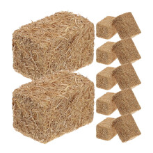 Mini hay bales simulation set 12 pcs autumn decoration