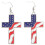 Xing Independence Day earrings cross shape 1 pair 1