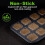 Brownieform Non-stick Kolstål 2-pack 12-håligheter 4