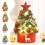 Jacenvly Mini Christmas Ornaments Set Flocking White 6-Pack 1