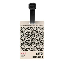 Yayoi Kusama abstract flower luggage tag 1 piece