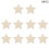 Unpainted Wooden Christmas Tree Ornaments12-Pack 6