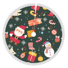 Jupe de sapin de Noël 122 cm Décoration rustique pour les fêtes
