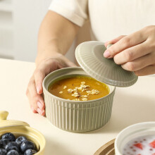 Bol à soupe ramen Yyuenw, ramequin rond en porcelaine avec couvercle