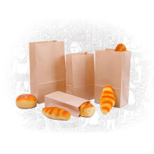 Sacs alimentaires en papier kraft avec cordon de serrage (50 pièces)