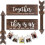 Semne decorative din lemn „Aceasta este noi” cu text rustic, 4 buc. 1