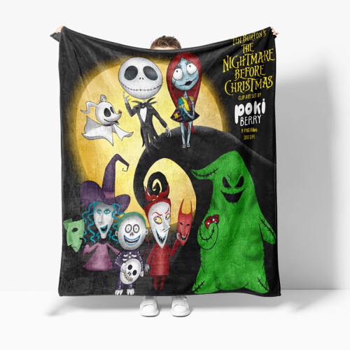Jack Skellington flanellen plaid 30x40 inch