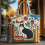 Bolsa de tecido YOCBZ com estampa de gato e coruja, 33 x 31 cm (13 x 12,2 polegadas). 4