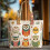 Bolsa de tecido YOCBZ com estampa de gato e coruja, 33 x 31 cm (13 x 12,2 polegadas). 5