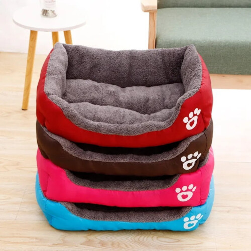 Cama quadrada grande para cães, em tons quentes e coloridos, 91 cm (36 polegadas) 1