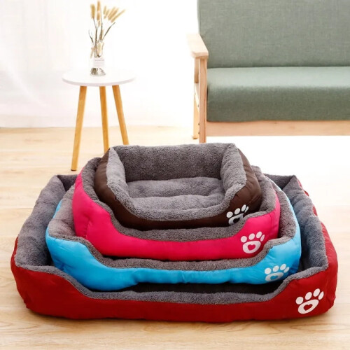 Cama quadrada grande para cães, em tons quentes e coloridos, 91 cm (36 polegadas) 2