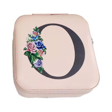 Fnyoxu travel jewelry case for women, sunflower design, 1