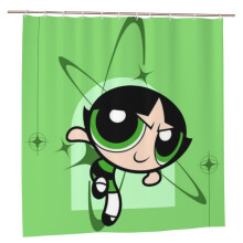 Zatemňovací sprchový závěs Powerpuff Girls, voděodolný, 60x72
